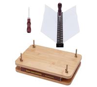 OLYCRAFT 3Pcs Kit d’outils de presse livre en bois 295x200mm reliure outil de poinçonnage Signature Guide Awl 304x32mm avec vis aiguille d’acier pour fournitures de reliure en papier