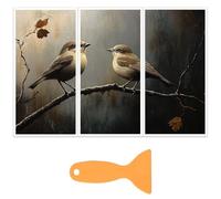 OLYCRAFT 3pcs/set Oiseaux Frotter Transferts Meubles l’Artisanat 15x30cm Décalcomanie Meuble Autocollants Transfert Frotter Décalcomanie 1pc Grattoir Fenêtre Scrapbook Décoration Maison Bricolage