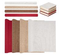 OLYCRAFT 4 Feuilles 4 Couleurs Tissu de Reliure de Livre 100x42~43cm Couverture de Livre en Tissu Polyester avec Dos en Papier Tissu de Livre DIY Couverture de Protection en Tissu de Livre pour DIY