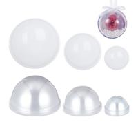 OLYCRAFT 40Pcs 3 tailles dôme de boule de Hall dômes en plastique Transparent porte-bonbons dômes de Shaker en plastique Transparent Shaker fabrication de cartes artisanat de papier DIY boîte actuelle