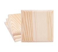 OLYCRAFT 4pcs 120mm carrés Plaques en Bois Socle en Bois Non Fini Plaque en Bois de Pin Naturel Carrés en Bois pour Projets D'Artisanat de Bricolage Gravure Sculpture Décorations pour la Maison