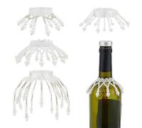 OLYCRAFT 4pcs Gland de Bouteille de Champagne 13cm Perle Décoration de Bouteille Vin Frange Décorative pour Bouteilles Champagne Charmes Décoratifs pour Décoration de Fête de Mariage Cadeau