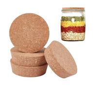 OLYCRAFT 4Pcs Grands Bouchons de liège couvercles de Bouteille en Bois de 8~9cm Bouchons de liège Coniques couvercles de Bocal en Bois pour la Cuisine Mariage en faveur de la Mise en Conserve