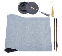 OLYCRAFT 4pcs jeu de calligraphie chinoise comprend calligraphie chinoise encrier avec dessin à l’eau écriture pinceaux tissu encrier naturel couvercle pour l’écriture pratique de la peinture