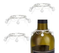 OLYCRAFT 4pcs pompon en Strass pour Bouteille de Vin en Verre 12cm Pendentif en Laiton pour Bouteille de Vin Breloques Décoratives pour Bouteilles de Champagne Décorations de Mariage