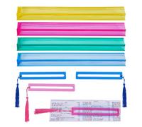 OLYCRAFT 4pcs Rangement pour Mahjong avec 4 pcs Chercheur de Lignes Guide Mahjong Rangement en Acrylique Clair Plateaux Porte-Tuiles Mahjong pour Mexican Train Dominos Soirée Jeu en Famille