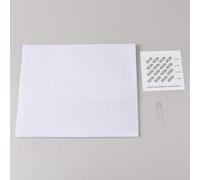 OLYCRAFT 4pcs Toile Aida Polyester Blanche 14 Mesh avec 8pcs Aiguilles 50.4x52.7cm Toile de Broderie Coton Polyester Toile pour Broderie Croix Canevas à Broderie Vierge pour Projets Tricot Crochet