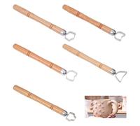 OLYCRAFT 5 grattoir à Sculpture Outil D'Extrusion D'Argile Poignée de Tasse de Poterie Outil de Modelage D'Argile Coupe Argile Kit de Sculpture Outils de Modelage D'Argile 11.6~12.5cm de Long