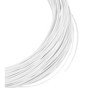 OLYCRAFT 50M Fil De Fer Blanc Pour Chapellerie 1mm Diamètre Fil De Fer Fleuriste Fil De Fer Floral Blanc Fer Doux Et Rond Pour Fleuriste Pour Les Accessoires De Couture De Bricolage La Fabrication
