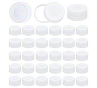 OLYCRAFT 50pcs Bouchons de Bouteille en Plastique Bouchons à Visser Blancs 28.5mm de Diamètre Intérieur Couvercles de Bouchon de Stockage de Bouteille Couvercles de Joint de Sécurité en Plastique