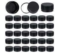OLYCRAFT 50pcs Bouchons de Bouteille en Plastique Bouchons à Visser Noirs 29.5mm de Diamètre Intérieur Couvercles de Bouchon de Stockage de Bouteille Couvercles en Plastique Noir Bouchons Bouchons