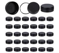 OLYCRAFT 50pcs Bouchons de Bouteille en Plastique Bouchons à Visser Noirs 37.5mm de Diamètre Intérieur Couvercles de Bouchon de Stockage de Bouteille Couvercles de Joint de Sécurité en Plastique