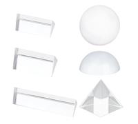 OLYCRAFT 6 ensemble de Prismes de Photographie en Cristal Comprenant une Boule de Cristal de 49.5mm une Pyramide de 47mm des Prismes Triangulaires de 40.5mm et 100mm Dôme Grossissant 47.5mm Jouer
