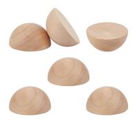 OLYCRAFT 6 paquet de Boules 76mm en Demi Bois Brut Boules de Demi Sphère en Bois Naturel Fendu pour Travaux Manuels Peinture Ornements Projets de Bricolage Décoration de Fête de Noël à Domicile