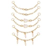 OLYCRAFT 6 Paquets Chaîne Connexion pour Boucles d'Oreilles Dorées 55-59mm Ensemble Chaînes Connexion pour Boucles d'Oreilles avec Charme Zirconium Pendentif Convertible pour Double Perçage