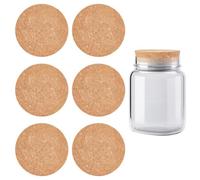 OLYCRAFT 6 Pcs Grands Bouchons en Liège Bouchons en Liège Coniques Bouchon en Bois Couvercles 8.5-9.1cm Bouchon Bouteille Vin Cuisine Faveur Mariage Conserve - 2 cm D'Épaisseur