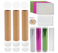 OLYCRAFT 6 Set kaléidoscope Making Kit DIY kaléidoscope Making Craft Kit Science Craft Party favorise kaléidoscopes Blancs avec Papier Paillettes pour Fournitures d’Anniversaire d’Artisanat Groupe