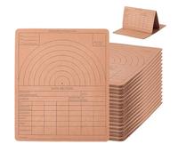 OLYCRAFT 60 Pcs All Weather Combat Range Cards Brown Standard Ranging Card Foldable Combat Card Foldable Kraft Paper Reference Cards Set pour l'entraînement et les exercices en plein air 152x127mm