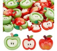 OLYCRAFT 60pcs résine Flatback perles Charms 3 Styles Flatback résines Fruit Charms Mini Fruit résine charme petite résines Cabochons décoration bricolage artisanat fête Table bijoux décoration