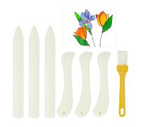 OLYCRAFT 6Pcs vitrail broyeur en plastique dossier à os fournitures vitrail broyeur en plastique FID porte-foiler outil broyage bricolage artisanat papier fabrication artisanale maroquerie reliure