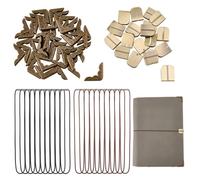 OLYCRAFT 80pcs Book Corner Protector Kit Inclure Metal Book Corner Guards Antique Bronze Clip Edge Protectors 2 Couleur Travel Notebook Bandes élastiques pour Scrapbooking Album Photo Menus Notebooks