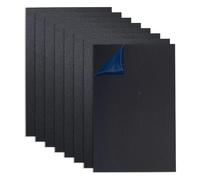 OLYCRAFT 8Pcs ABS feuille plastique 30x20cm noir mat feuille finition texturée 1mm d’épaisseur grandes feuilles noir panneau thermoforme ABS givré pour modélisation projets décoration artisanat