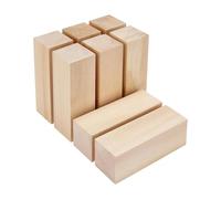 OLYCRAFT 8pcs Blocs de Sculpture en Bois de Tilleul 15x5x5cm Kit de Sculpture sur Bois Cheville en Bois Carré Bloc de Bois Brut Morceaux de Bois pour Artisanat DIY Décoration Sculpture à la Main