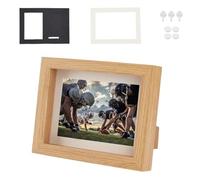 OLYCRAFT Boîte d'exposition de médailles Présentoir de médailles du Pérou Cadre Photo en Bois Naturel avec fenêtre pour médailles étiquettes de Plage à Bijoux de Collection -231x180x160mm