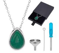 OLYCRAFT collier d’urne cristal souvenirs urne cristal teint pierres précieuses Jade blanc naturel crémation bijoux souvenir pendentif médaillon d’animaux compagnie souvenir pendentif funéraire