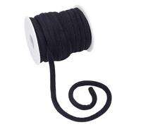 OLYCRAFT Cordon Rond Velours Doux 11 mètre 8 mm Cordon Velours Noir Cordon Velour Ruban Velour Cordon Fil Artisanal Garniture avec Bobine pour Collier Ras Cou Fabrication Bijoux Accessoires Couture