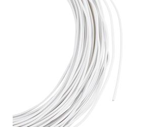 OLYCRAFT Fil de Chapellerie Blanc de 30 m de Diamètre Fil Floral Blanc Rond et Doux Fil de Chapellerie Recouvert de Plastique Fils de Tige de Fer pour Bricolage Fournitures de Couture Accessoires