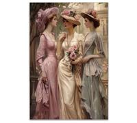 OLYCRAFT Lot de 3 transferts de peinture victorienne pour meubles et travaux manuels, 30 x 15 cm, décalcomanies vintage pour bois, verre, métal