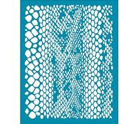 OLYCRAFT Pochoirs Argile 10x12.7cm Motif Peau Serpent Pochoir Non Adhésif Pochoirs pour Sérigraphie Motif Animal Transfert Maille Réutilisable pour Boucles D'Oreilles Argile Polymère Fabrication
