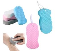 OLYGEE 2/4PCS Magic Exfoliating Bath Sponge 3D - Super Soft & Gentle Exfoliator, Dead Skin Remove, Skin Friendly & Reusable for Adults, Children, Pregnant Women (Blue Pink)