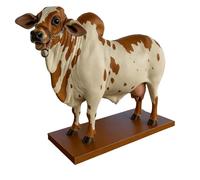 OLYGEE Bull Liquor Dispenser for Shots, Handcrafted Alcohol Decanter with Wooden Base, 2025 New Liquor Bottle Holder, 2l Alcohol Decanter for Scotch/Vodka/Wine, Multi-Purpose Beverage Container (C)