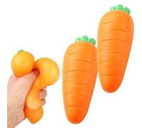 OLYGEE Butter Squishy Carrot Easter Stress Relief Toy Easter Basket Stuffers Goodie Bag Fillers Carnival Rewards (2pcs)