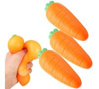 OLYGEE Butter Squishy Carrot Easter Stress Relief Toy Easter Basket Stuffers Goodie Bag Fillers Carnival Rewards (3pcs)