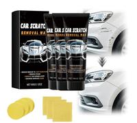 OLYGEE Car Scratch Remover Scratch Repair Wax for Vehicle Paint, Deep and Light Scratches, Easy Application with Sponge and Cloth, Restore Shine Compact 60g Kit (3pcs)