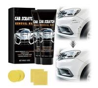 OLYGEE Car Scratch Remover Scratch Repair Wax for Vehicle Paint, Deep and Light Scratches, Easy Application with Sponge and Cloth, Restore Shine Compact 60g Kit (2pcs)