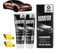 OLYGEE Car Scratch Remover Wax, Universal Polishing Compound for Deep Scratches, 4 fl oz (120 ml) Car Scratch Repair Paste with Applicator Sponge & Microfiber Cloth for Cars, SUVs, Motorcycles (2pcs)