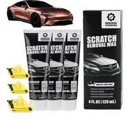 OLYGEE Car Scratch Remover Wax, Universal Polishing Compound for Deep Scratches, 4 fl oz (120 ml) Car Scratch Repair Paste with Applicator Sponge & Microfiber Cloth for Cars, SUVs, Motorcycles (3pcs)