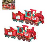 OLYGEE Christmas Presents Trains, Santa Express Train Gift Box, Deliver Holiday Cheer in Style, Christmas's Present Trains for Hold Presents Candy, Holiday Party Family Decor (A+a)