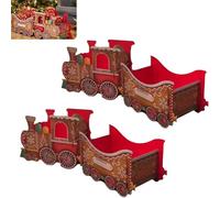 OLYGEE Christmas Presents Trains, Santa Express Train Gift Box, Deliver Holiday Cheer in Style, Christmas's Present Trains for Hold Presents Candy, Holiday Party Family Decor (B+b)