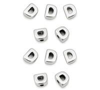 OLYGEE Chunky Bubble Large Hole Letter Beads, Acrylic A-Z 6-mm for Charms (10PCS-D)