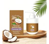OLYGEE Coconut Oil Facial Hair Removal Cream, Plant Extract Organics Painless Formula for Sensitive Skin - 3.5 oz (1pcs)