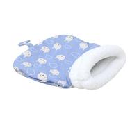 OLYGEE Cozy Pet Nest for Cats and Dogs, Cat Sleeping Bag for Indoor Cats Dog Autumn Winter, Soft Plush Cat Sleeping Bag, Portable Pet Nest (Blue Rabbit)