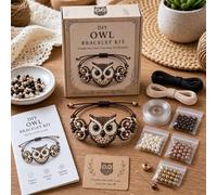 OLYGEE DIY Octopus Bracelet Bead Kit, 3D Beaded Bird Craft Set, Bead Animal Making Kit for Beginners with Plastic Resin Beads, Needle, Thread & Illustrated Instructions (#J)