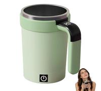 OLYGEE Electric Automatic Stirring Coffee Mug, Automatic Magnetic Stirring Coffee Mug, Smart Mixing Cup for Milk Tea Chocolate (Green)