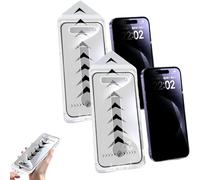 OLYGEE Evotech Screen Protector for iPhone, Evo Tech 3 in 1 Tempered Glass Screen Protector, Privacy Screens,Bubble Free, Auto Dust-Elimination (15Pro,PRIVACY+HD)