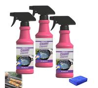 OLYGEE Fast-Acting Heavy-Duty Grill Degreaser Spray, 120 ML BBQ Cleaner for Outdoor Barbecue, Professional Strength Grease Remover (3pcs)